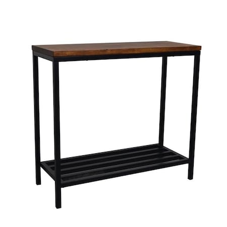 Carolina Cottage Carolina Cottage CF3414CHETBK Ryan Rich Metal Console Table - Chestnut & Black - 31 x 14 x 34 in. CF3414CHETBK